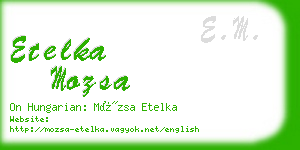 etelka mozsa business card